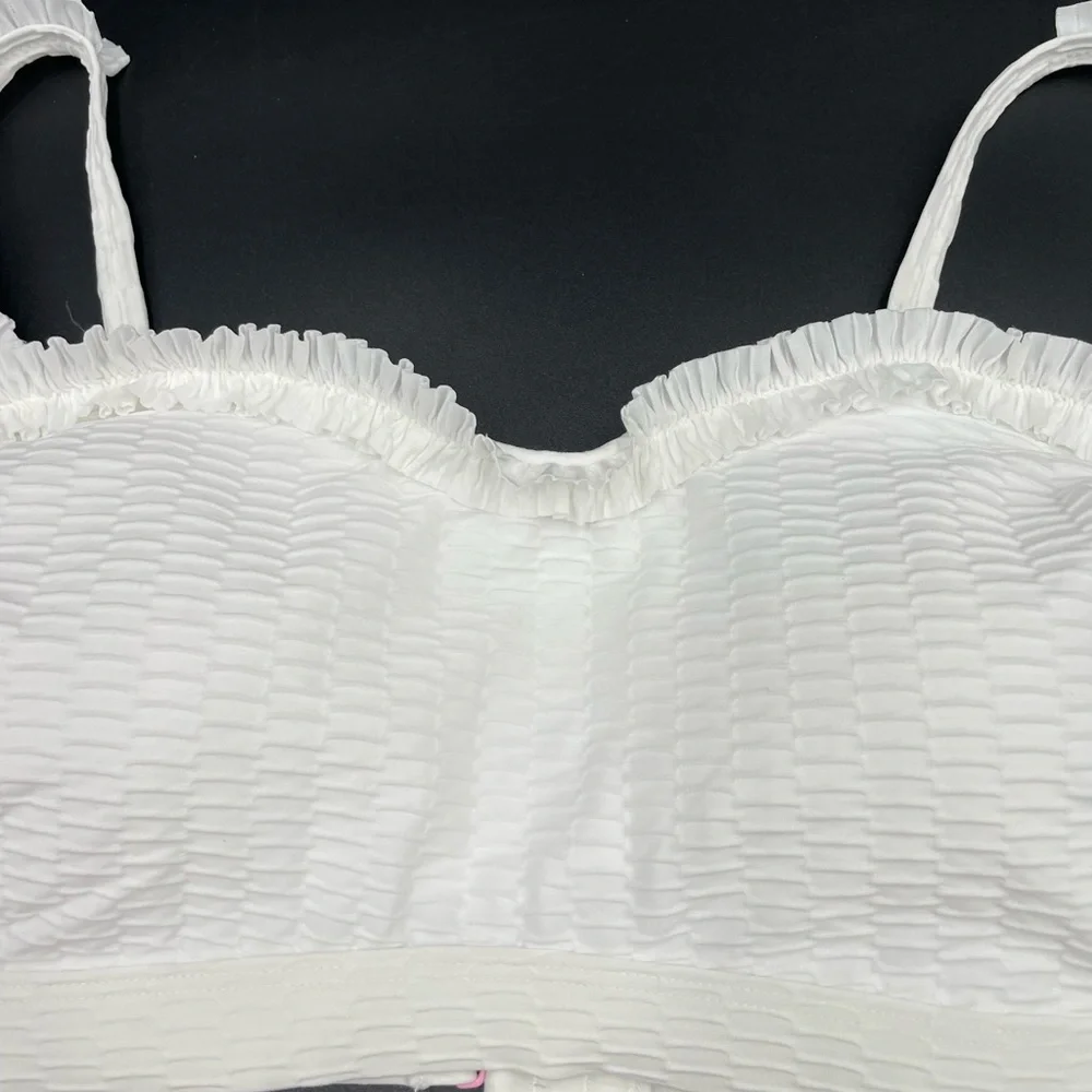 Stoney Clover 1X women’s Swimsuit white Top